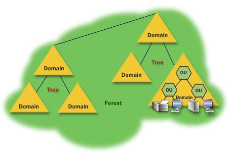This is the structure of Active Directory.