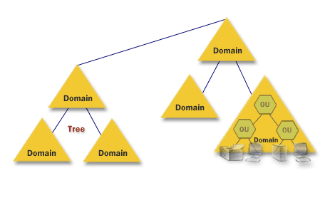 3) You can create more than one domain. Multiple domains can form a domain tree, and multiple trees can form a forest.