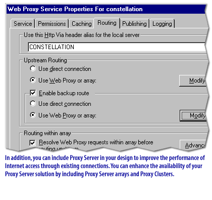 11) Include Proxy Server to your design to improve the performance of internet access through existing connections