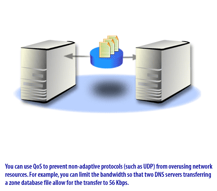 You can use QoS to prevent non-adaptive protocols (such as UDP) from overusing network resources