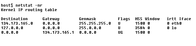 routing table