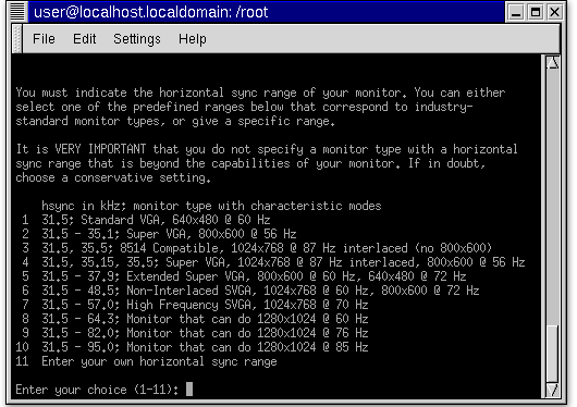 2) The next step is to set the monitor scan rates.