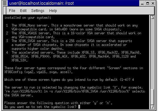 4) This screen sets the common link for X to point to the server appropriate for your installation.