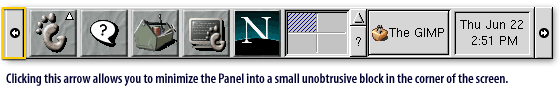 4) This is the GNOME-pager. The 2x2 grid shows your virtual desktop, with the blue square indicating your current desktop.