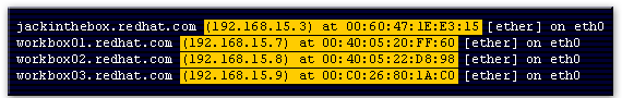 2) These are the pairings of IP addresses and Ethernet addresses.