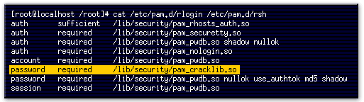 7) This ine subjects a newly changed password to a series of tests to ensure that it cannot be easily determined