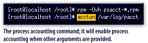 6) The process accounting command