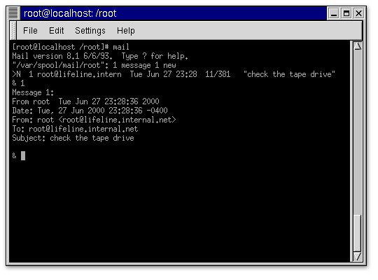 The first UNIX MUA ever made, mail, is available for Linux.