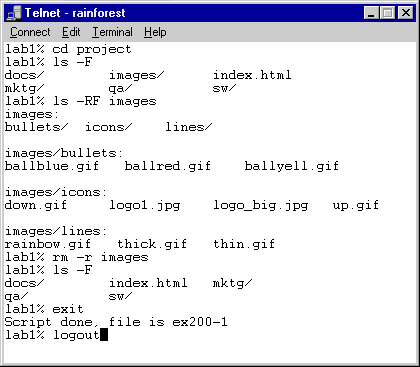 Recursive listing of directory