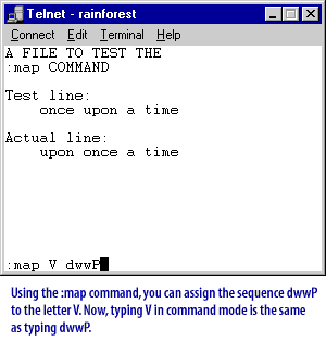 5) Use the :map command, you can assign the sequence dwwP to the letter V. Now typing V in command mode is the same as typing dwwP