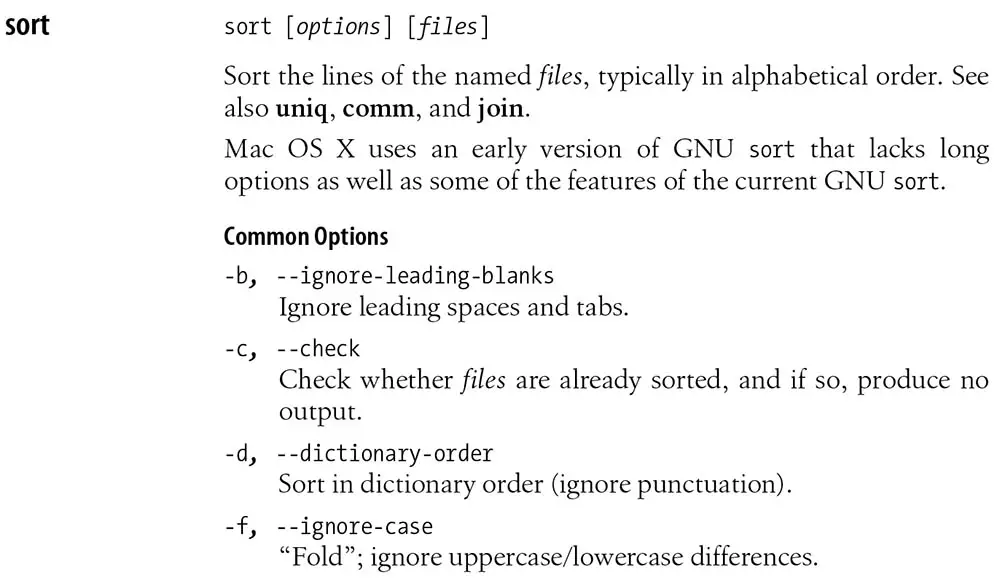 Sort Command