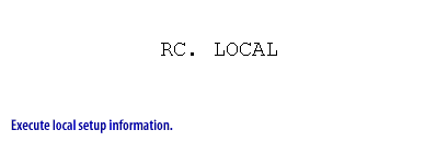 5) Execute the local setup information