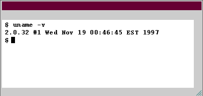 11) The uname -v command give you just the operation